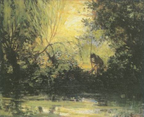 Scene on the Epte painting, a Charles Conder paintings reproduction, we never sell Scene on the Epte