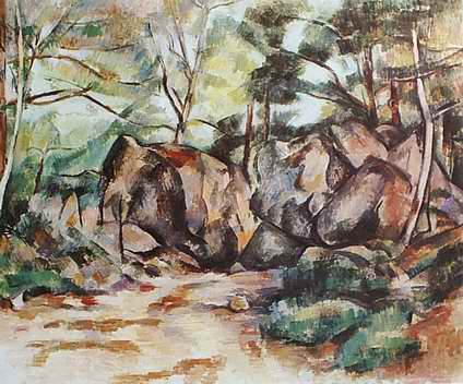 Tree on the Rock painting, a Paul Cezanne paintings reproduction