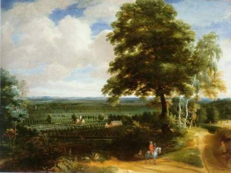 panoramic landscape painting, a Jacques darthois paintings reproduction, we never sell panoramic