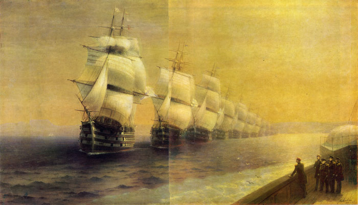 Aivazovsky Oil Painting Reproductions - Reviewing the Black Sea Fleet