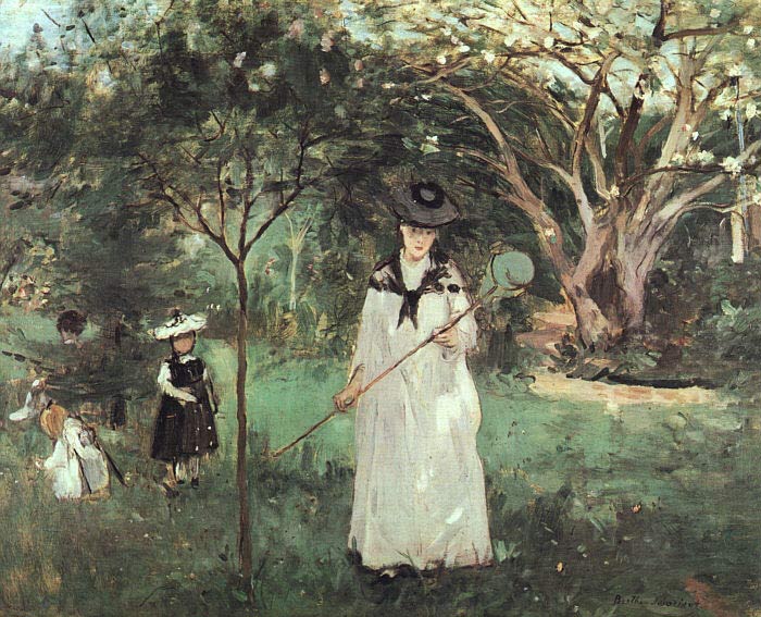 Berthe Morisot Oil Painting Reproductions - The Butterfly Chase