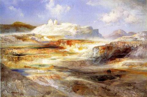 Jupiter Terrace, Yellowstone painting, a Thomas Moran paintings reproduction, we never sell Jupiter