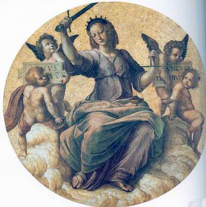 Justice (ceiling tondo) painting, a Raphael Santi paintings reproduction, we never sell Justice