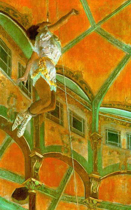 Oil Painting Reproduction of Degas- Miss La La at the Cirque Fernando