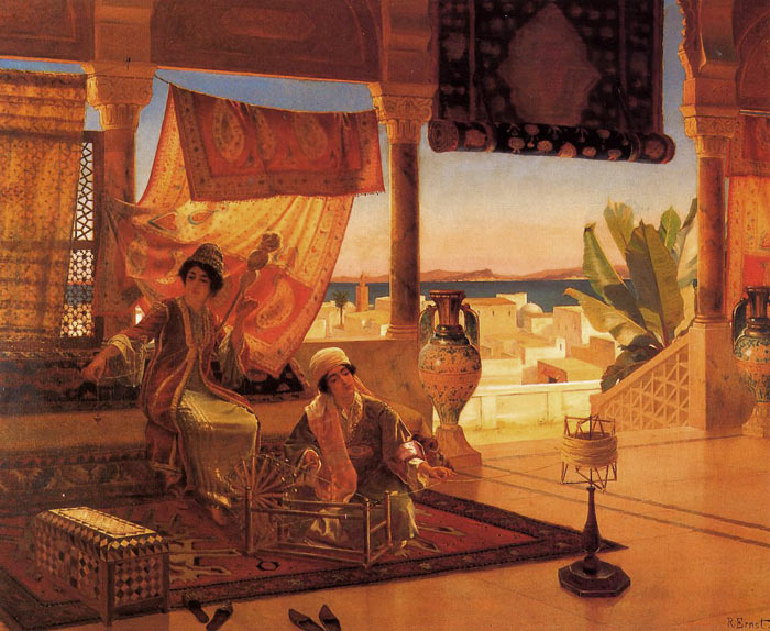 Oil Painting Reproduction of Rudolr Ernst- The Terrace