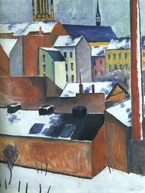 St Marys in the Snow painting, a Auguste Macke paintings reproduction, we never sell St Marys in the