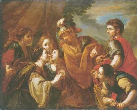 The family of darius beofer alexander the great painting, a Antonio Molinari paintings reproduction,