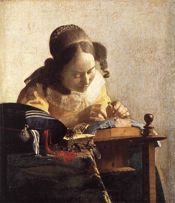 Vermeer Oil Painting Reproductions - The Lacemaker