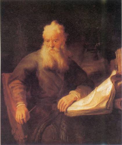 oil painting of an old man