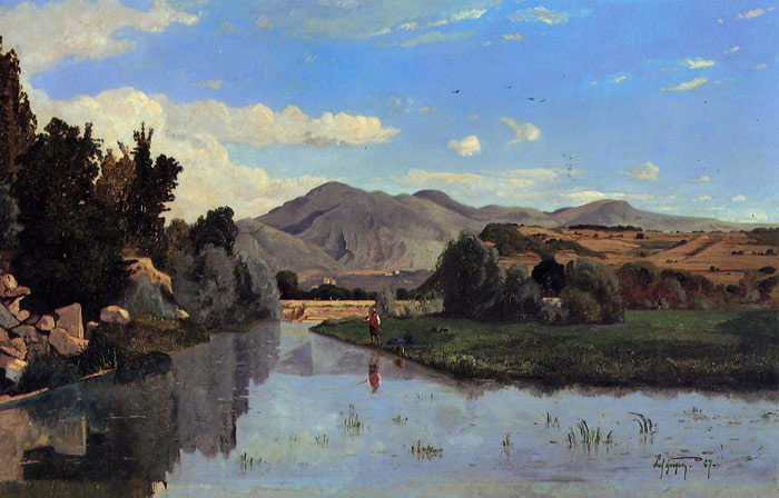 Guigou Oil Painting Reproductions - The Aiguebrun River at Lourmarin,