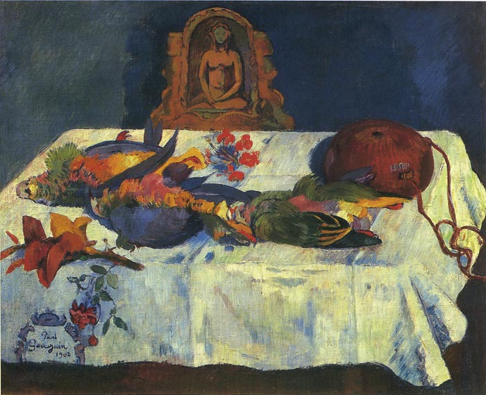 Oil Painting Reproduction of Gauguin - Still Life with Parrots