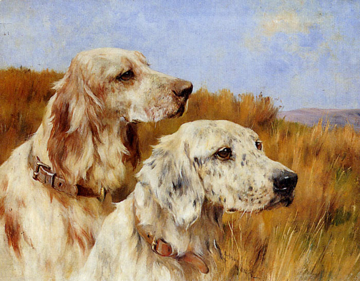 Oil Painting Reproduction of Wardle- Two Setters