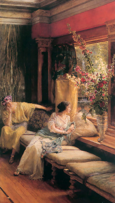 Oil Painting Reproduction of Alma-Tadema - Vain Courtship