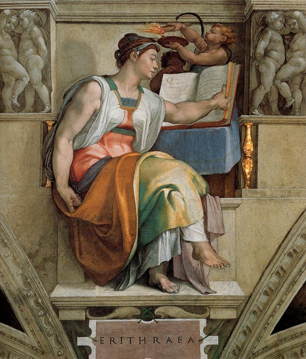 Oil Painting Reproduction of Michelangelo - Sybils: Erithraea