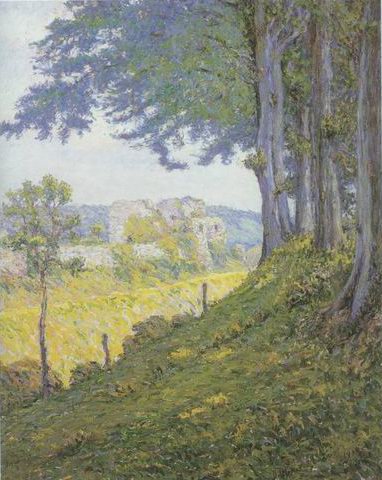 Chateau dArques, Dieppe painting, a Wynford Dewhurst paintings reproduction, we never sell Chateau