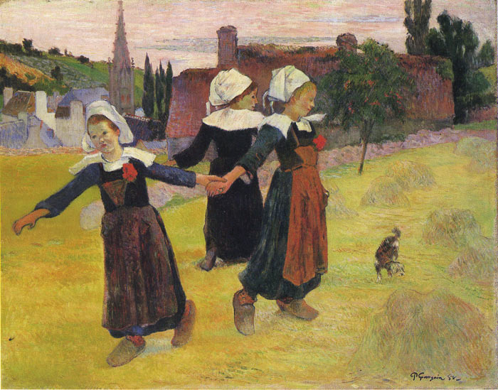 Gauguin Oil Painting Reproductions- Bretani Girls