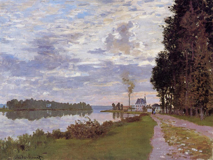 Monet Oil Painting Reproductions -The Promenade at Argenteuil