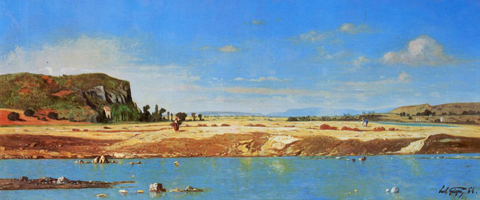 Oil Painting Reproduction of Guigou- The Banks of the Durance