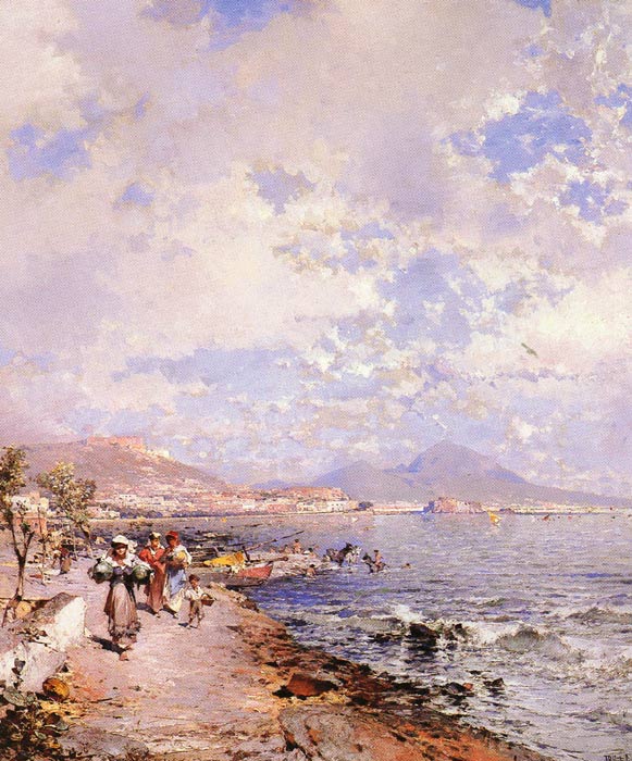 Unterberger Oil Painting Reproductions - The Bay of Naples