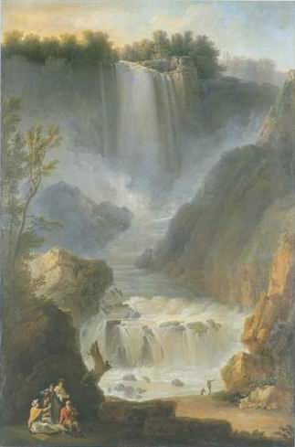 The Marmore waterfall painting, a Michael Wutky paintings reproduction