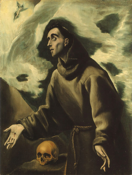 El Greco Oil Painting Reproductions- Saint Francis receiving the Stigmata