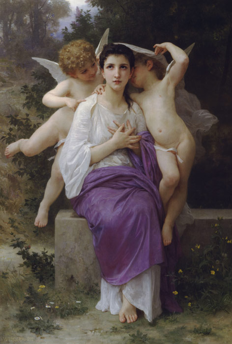 Oil Painting Reproduction of Bouguereau - The Hearts Awakening