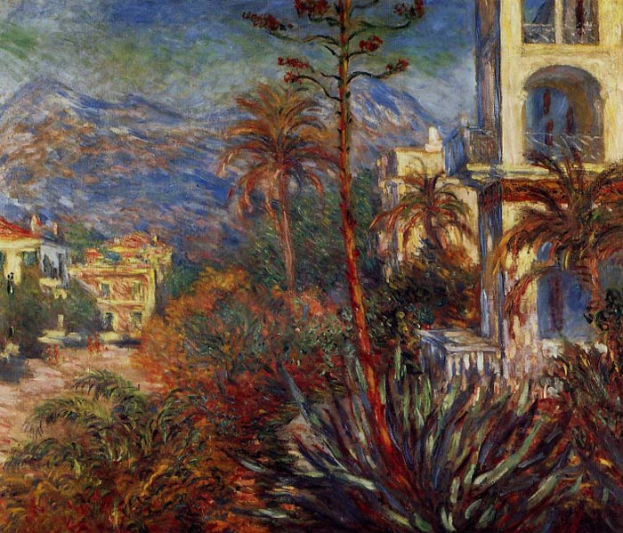 Oil Painting Reproduction of Monet- Villas at Bordighera