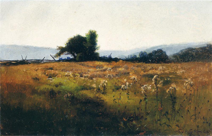 Metcalf Oil Painting Reproduction - Mountain View from High Field
