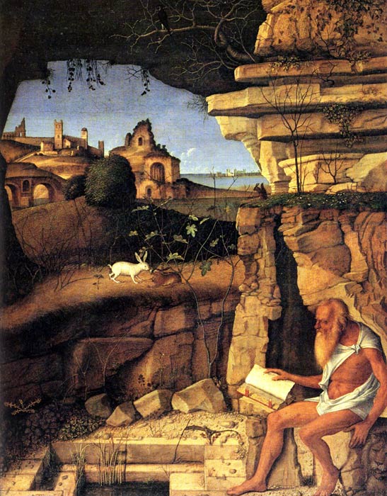 Bellini Oil Painting Reproductions- Saint Jerome Reading