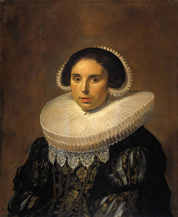 Hals Oil Painting Reproductions - Portrait of a woman possibly Sara Wolphaerts van Diemen