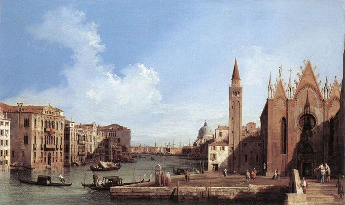 Oil Painting Reproduction of Canaletto- Grand Canal: from Santa Maria della Carit?