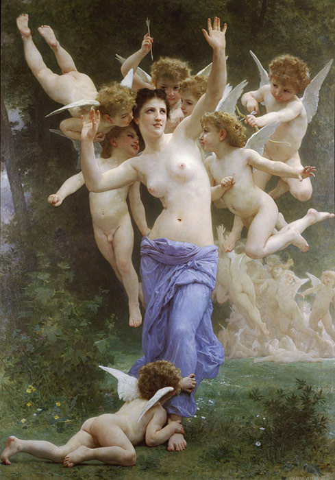 Oil Painting Reproduction of Bouguereau - The Wasps Nest