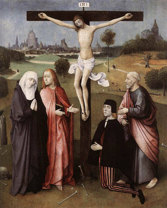 Bosch Oil Painting Reproductions- Crucifixion with a Donor