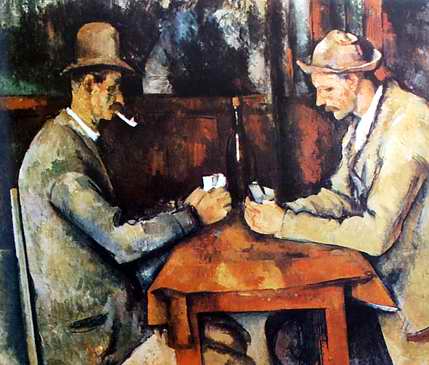 Cards Player painting, a Paul Cezanne paintings reproduction, we never sell Cards Player poster