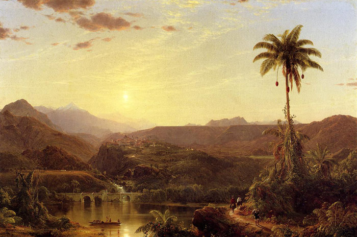 Church Oil Painting Reproductions - The Cordilleras: Sunrise