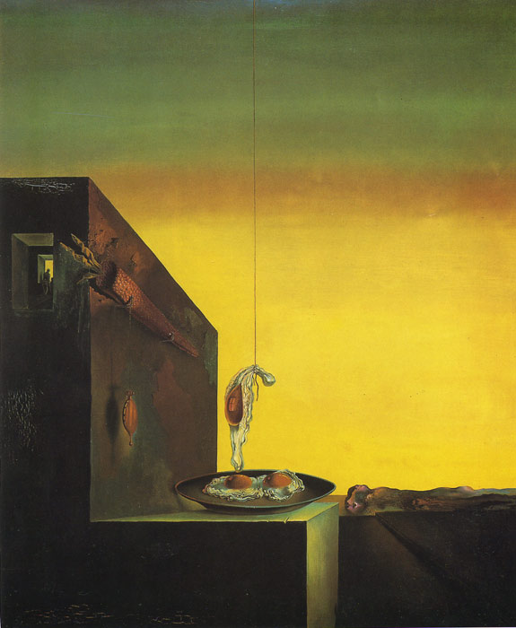 Dali Oil Painting Reproductions - Fried Eggs in a Plate Without the Plate