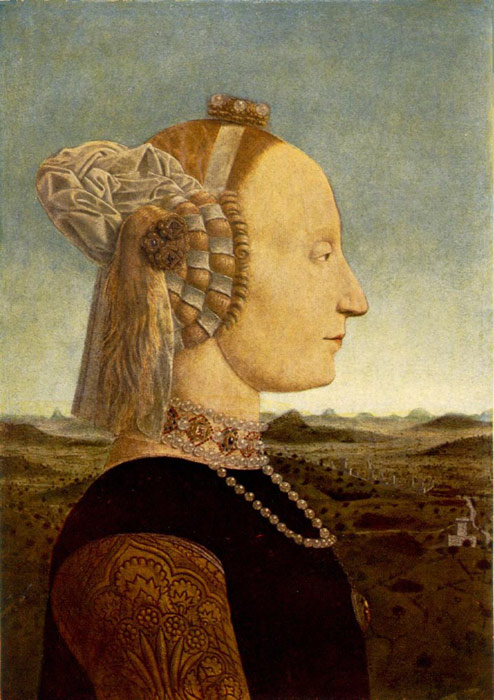 Francesca Oil Painting Reproductions- Portrait of Battista Sforza