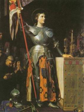 Joan of Arc on Corronation of Charles VII in the C painting, a Jean-Auguste-Dominique Ingres