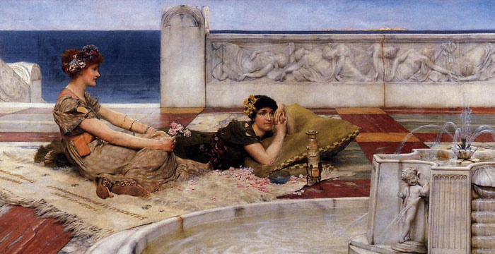 Oil Painting Reproduction of Alma-Tadema - Loves Votaries