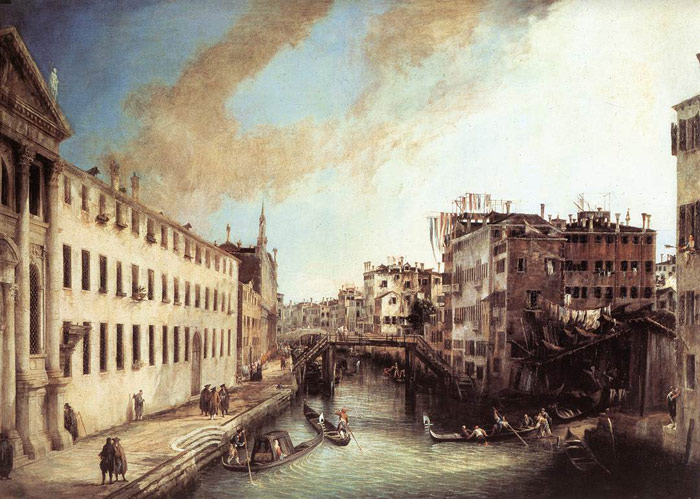 Oil Painting Reproduction of Canaletto - Rio dei Mendicanti