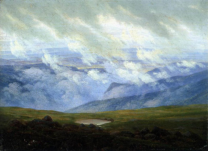 Oil Painting Reproduction of Friedrich- Drifting Clouds