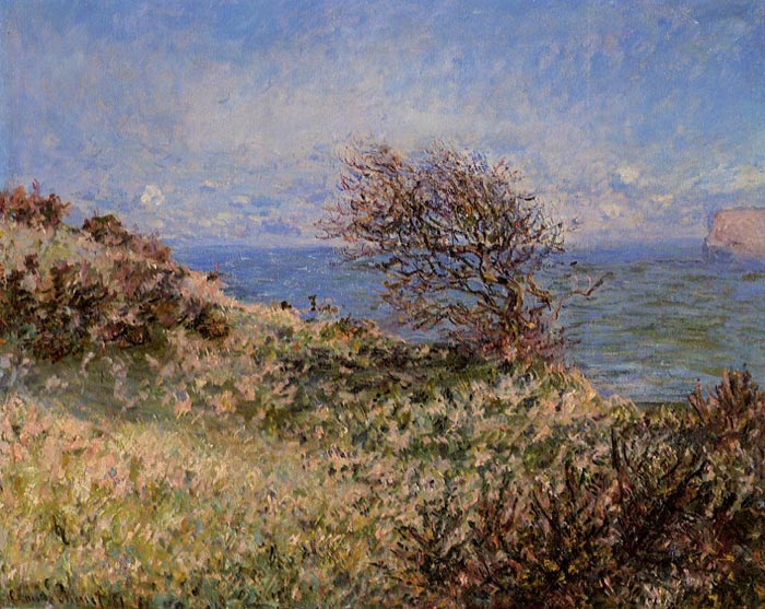 Oil Painting Reproduction of Monet- On the Cliff at Fecamp