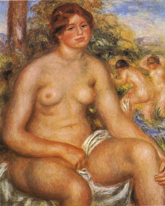 Oil Painting Reproduction of Renoir- Seated Bather