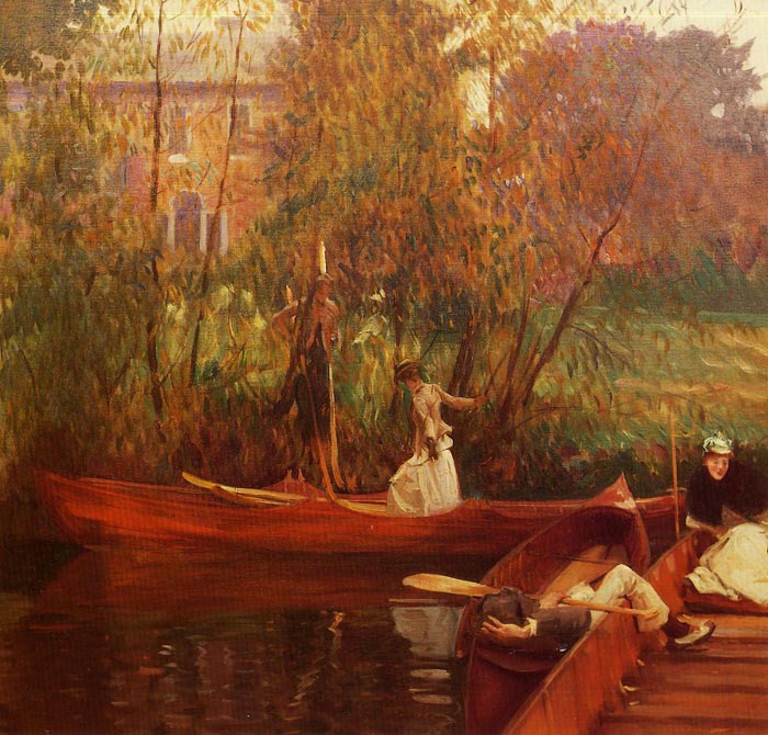 Oil Painting Reproduction of Sargent- A Boating Party