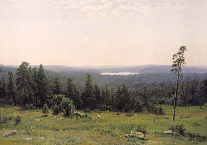 Oil Painting Reproduction of Shishkin - The Forest Horizons