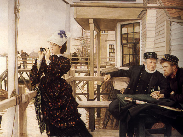 Oil Painting Reproduction of Tissot- The Captains Daughter