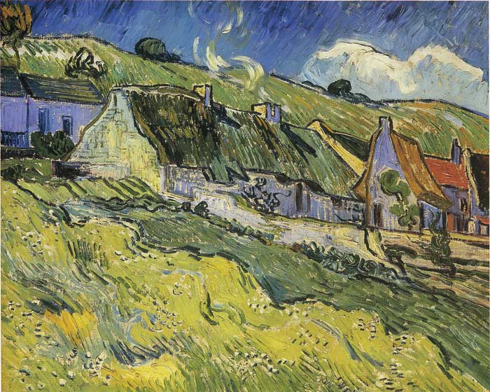 Oil Painting Reproduction of Vincent van Gogh - Cottages