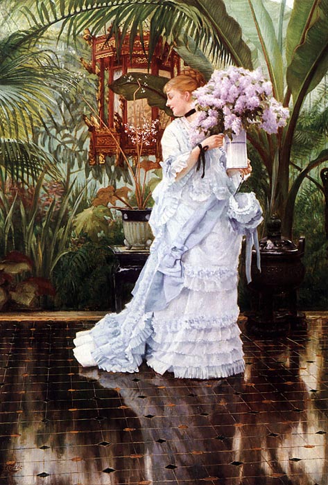 Tissot Oil Painting Reproductions- The Bunch of Lilacs