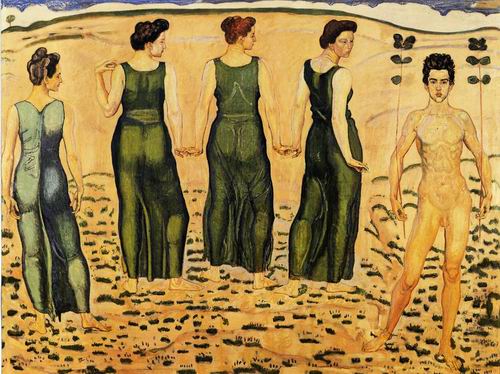 Youth Admired by Women painting, a Ferdinand Hodler paintings reproduction, we never sell Youth