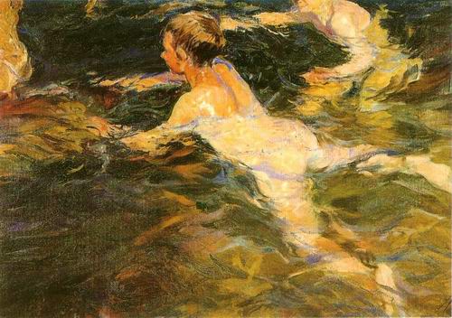 boy in the water painting, a Joaquin Sorolla Bastida paintings reproduction, we never sell boy in
